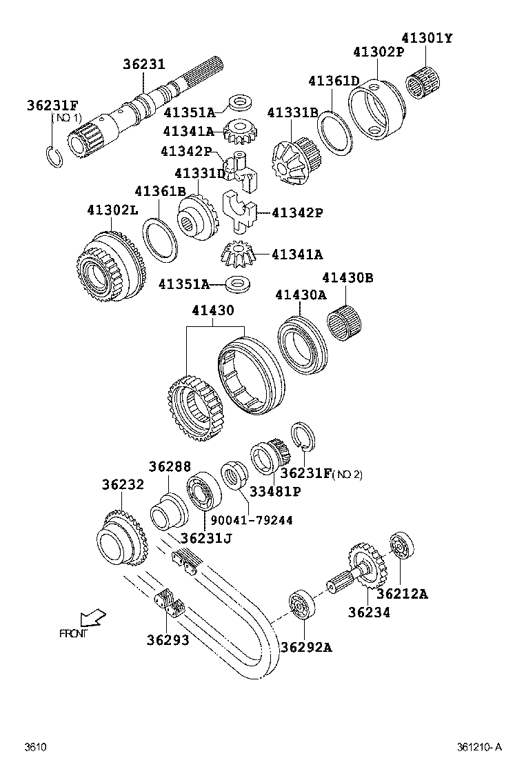 Toyota 41331-87406 GEAR, DIFFERENTIAL SIDE, NO.2