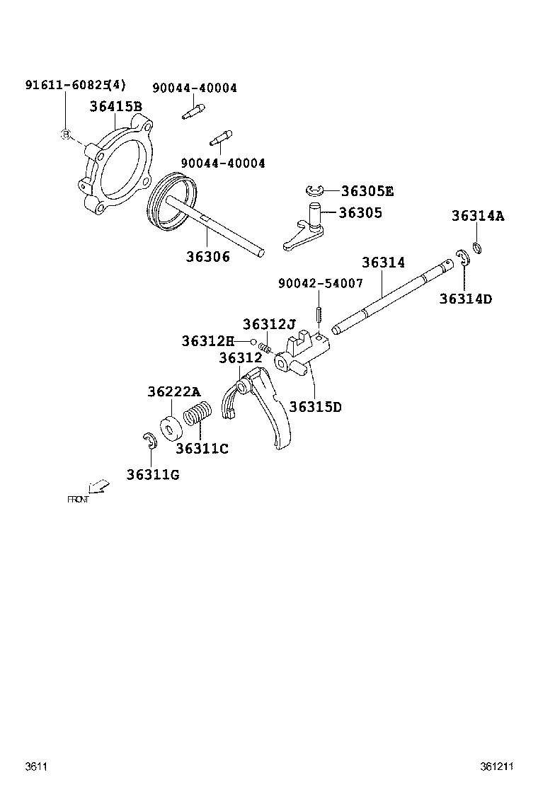 36306-87508 SHAFT SUB-ASSY, CONTROL product image