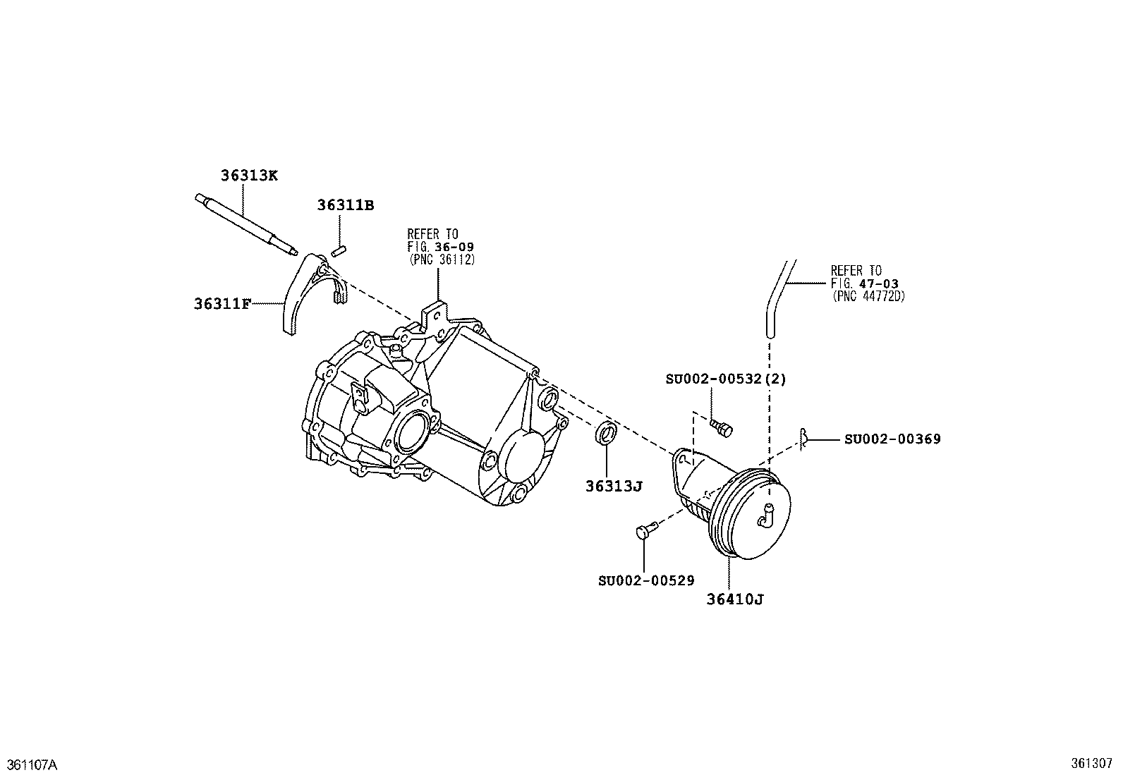 SU002-00971 ACTUATOR ASSY, TRANSFER SHIFT product image