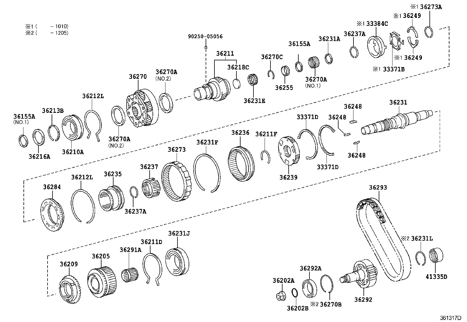 Toyota 36255-0C010 SPACER, TRANSFER OUTPUT SHAFT, NO.1