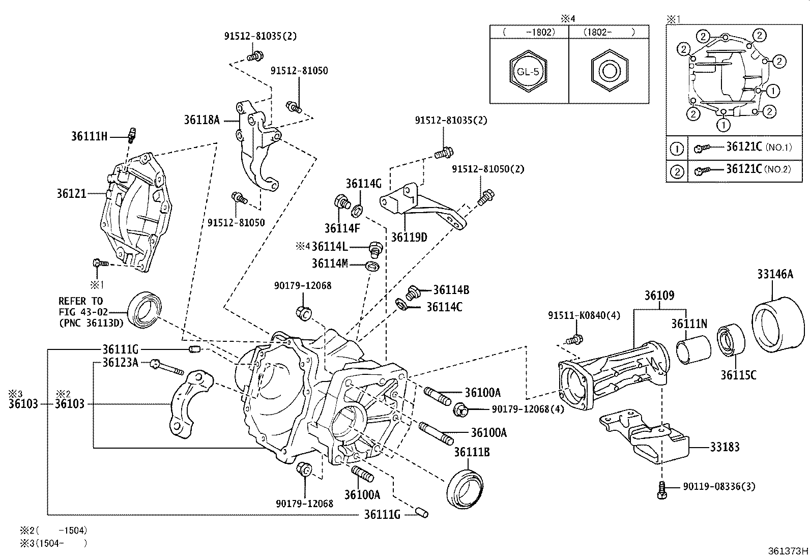 36103-21011 CASE SUB-ASSY, TRANSFER product image