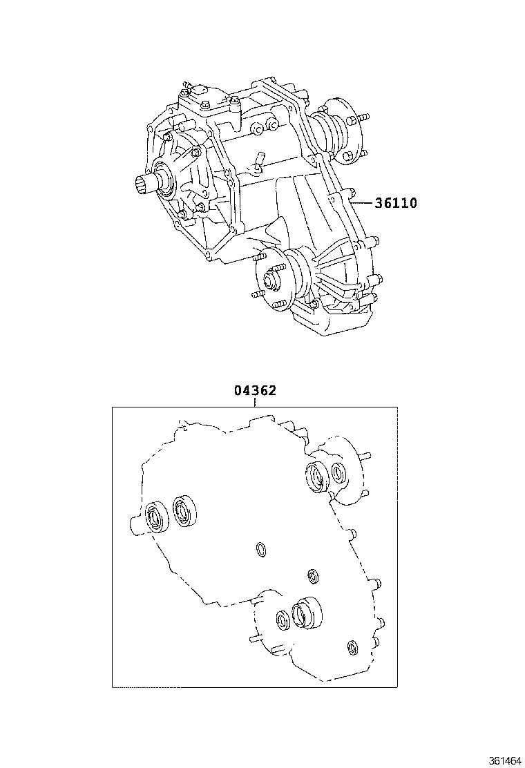 04362-04010 GASKET KIT, TRANSFER OVERHAUL product image
