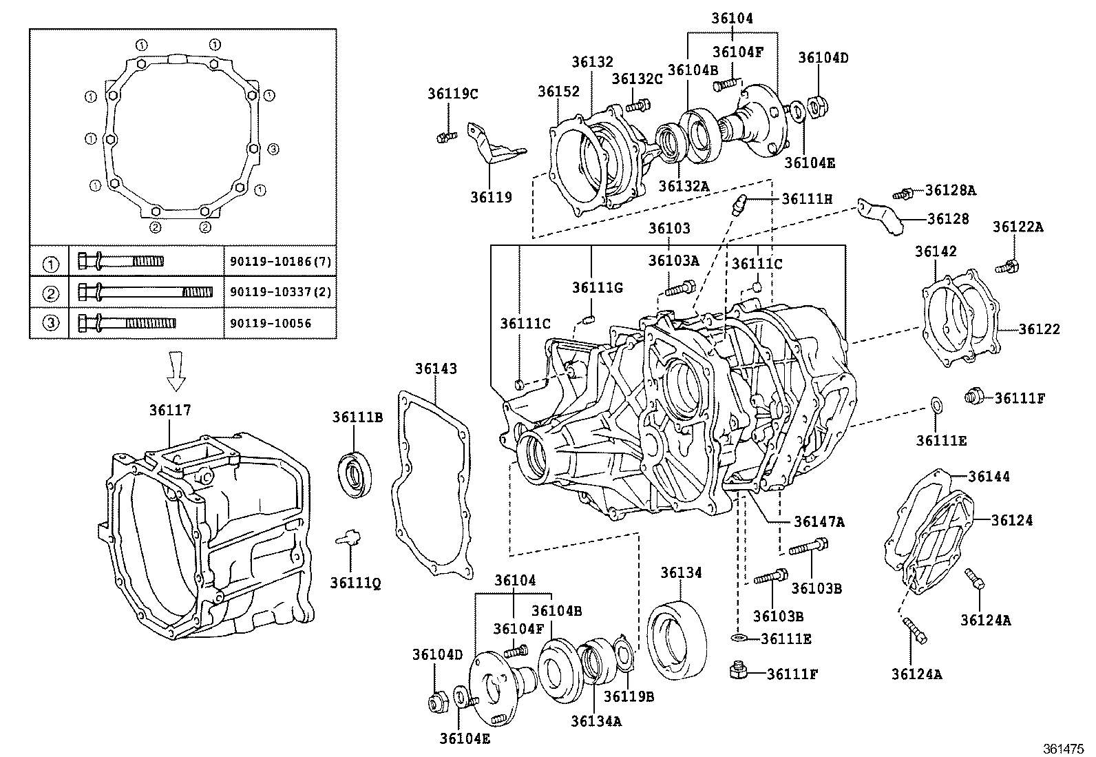 91611-B0610 BOLT (FOR TRANSFER OIL RECEIVER NO.1) product image