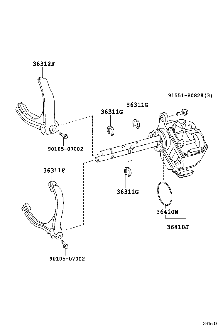 36302-34010 FORK, TRANSFER GEAR SHIFT, NO.2 product image