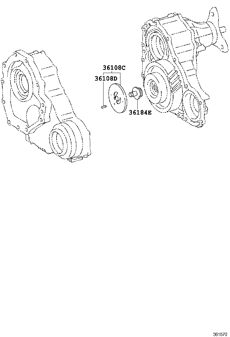 36108-50010 PLATE SUB-ASSY, TRANSFER OIL PUMP product image