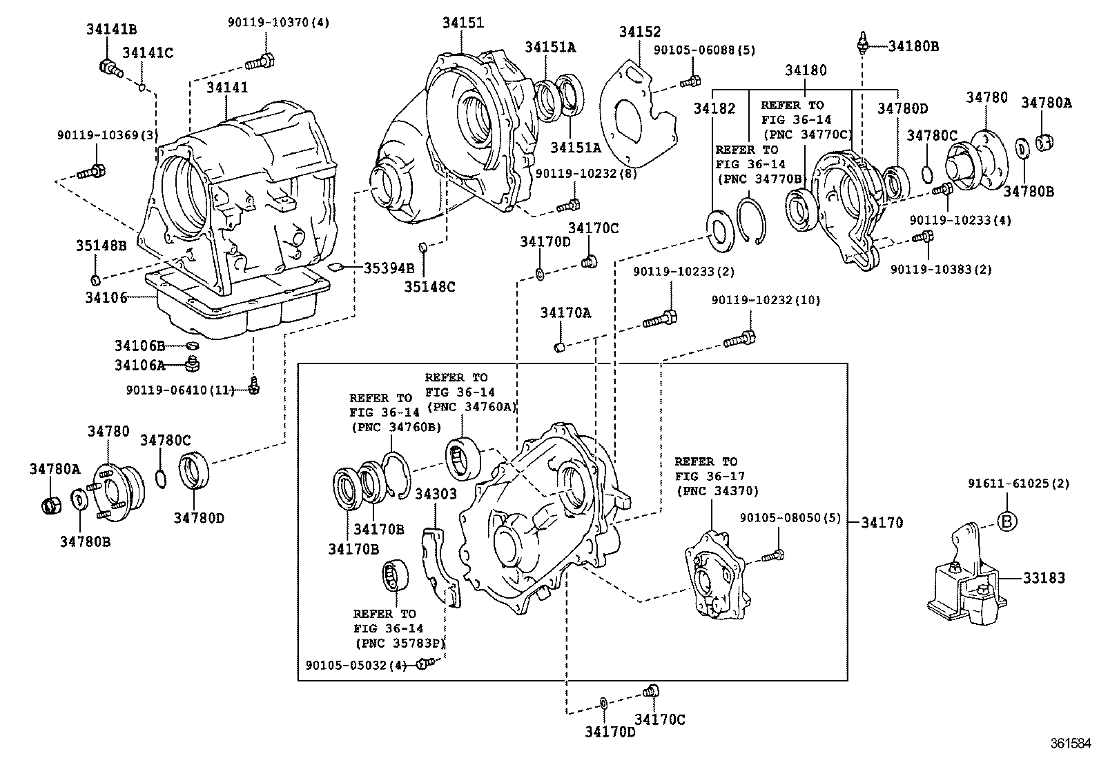 35015-35010 ADAPTER, TRANSFER, REAR product image