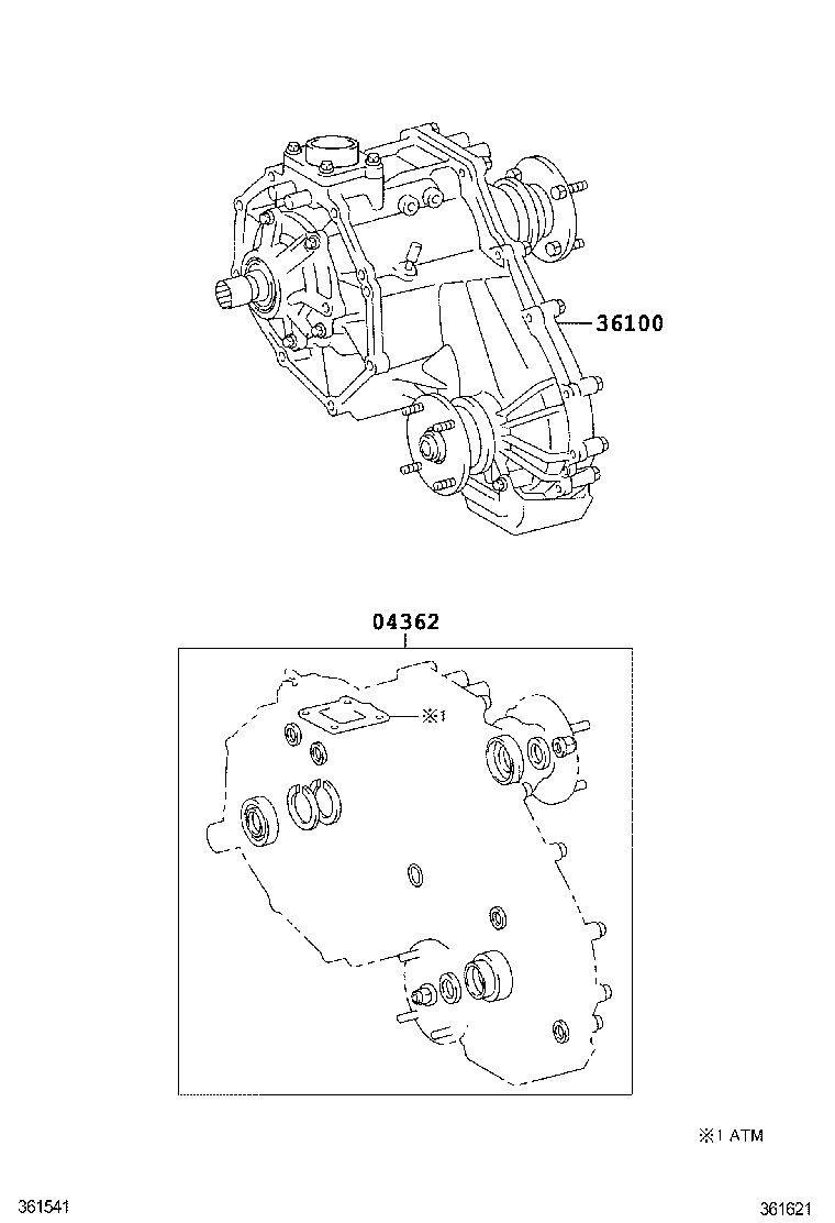04362-35172 GASKET KIT, TRANSFER OVERHAUL product image