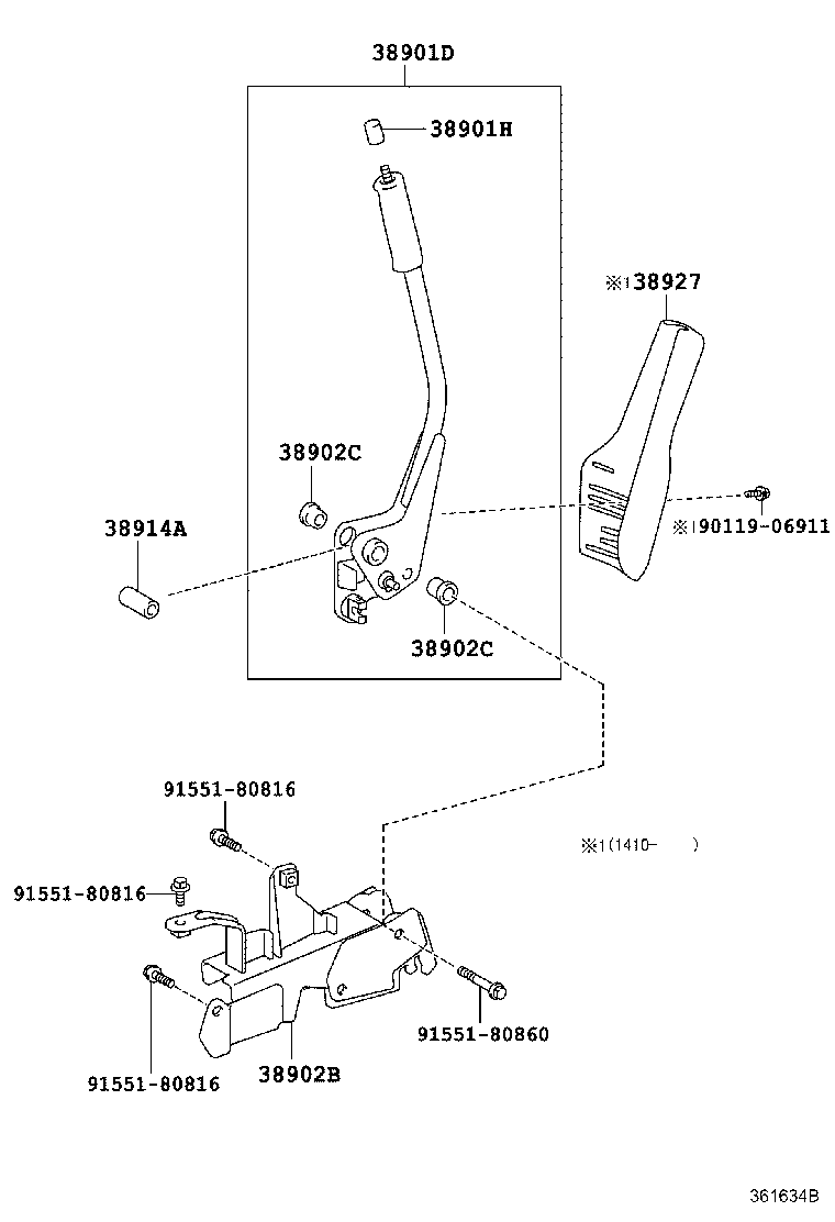 38902-37182 BRACKET SUB-ASSY, VALVE CONTROL LEVER product image