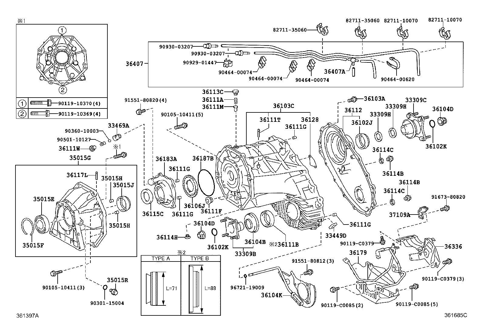 36107-60090 ADAPTER SUB-ASSY, TRANSFER product image