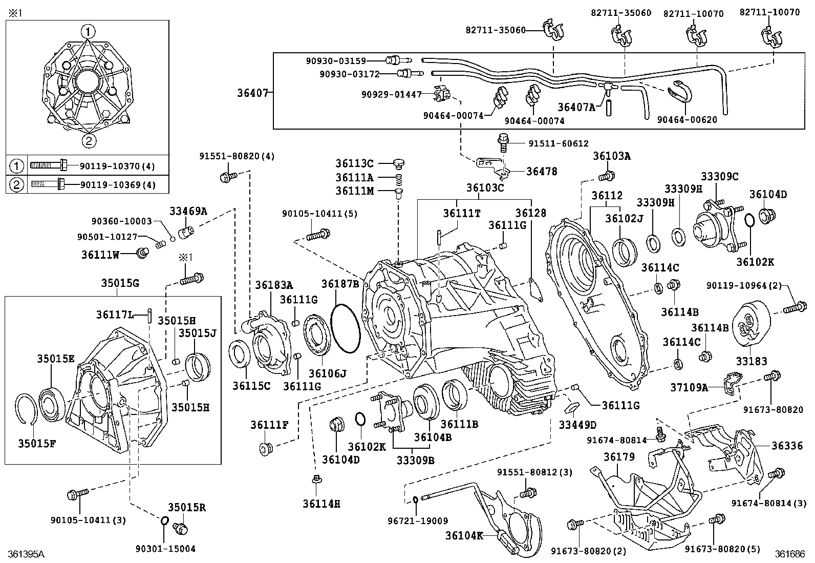 36107-60090 ADAPTER SUB-ASSY, TRANSFER product image