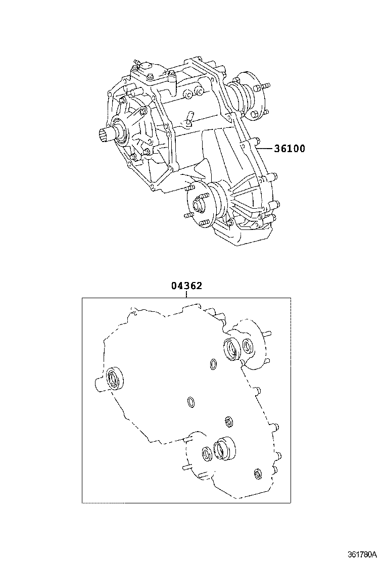04362-71110 GASKET KIT, TRANSFER OVERHAUL product image