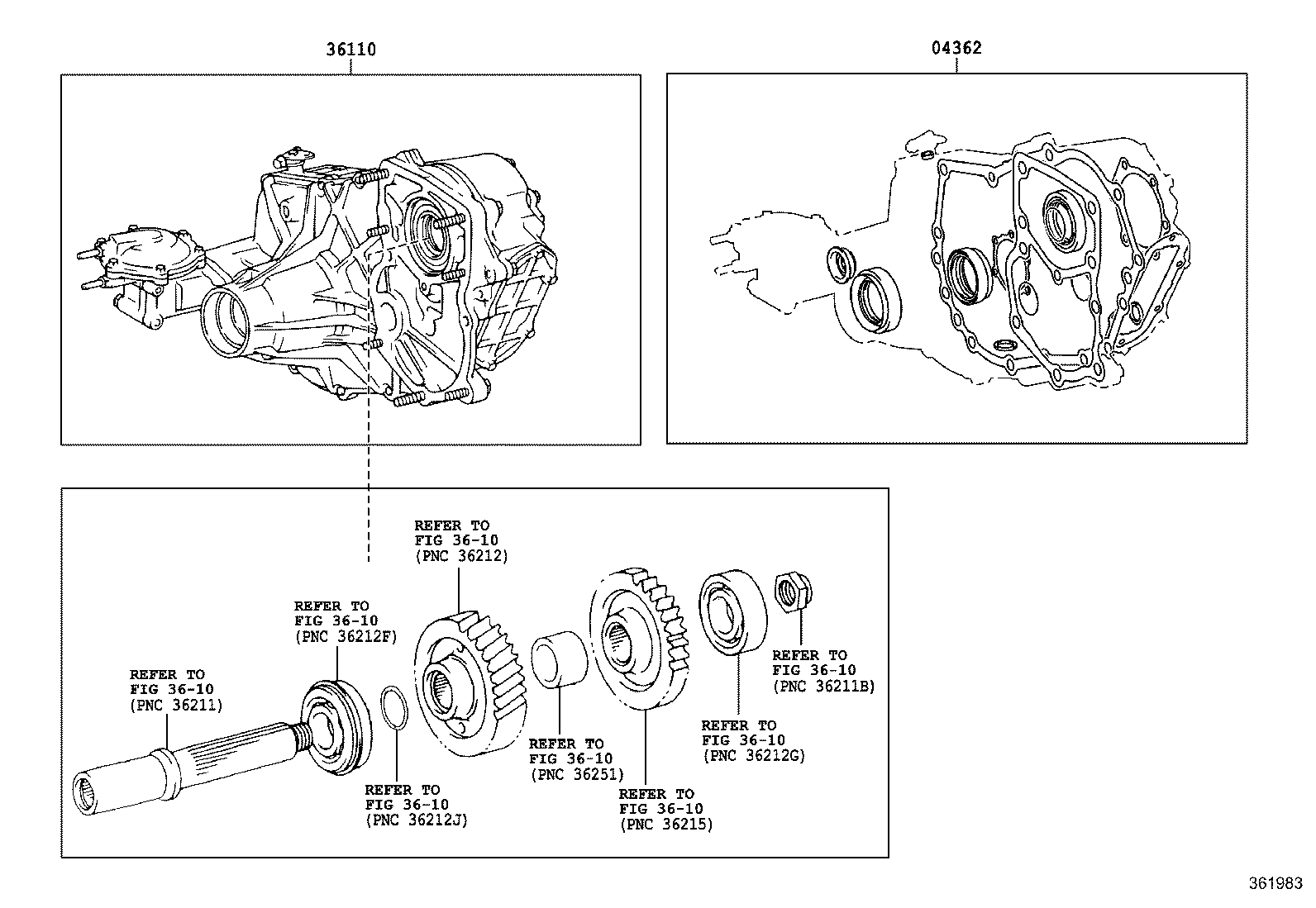 04362-60830 GASKET KIT, TRANSFER OVERHAUL product image