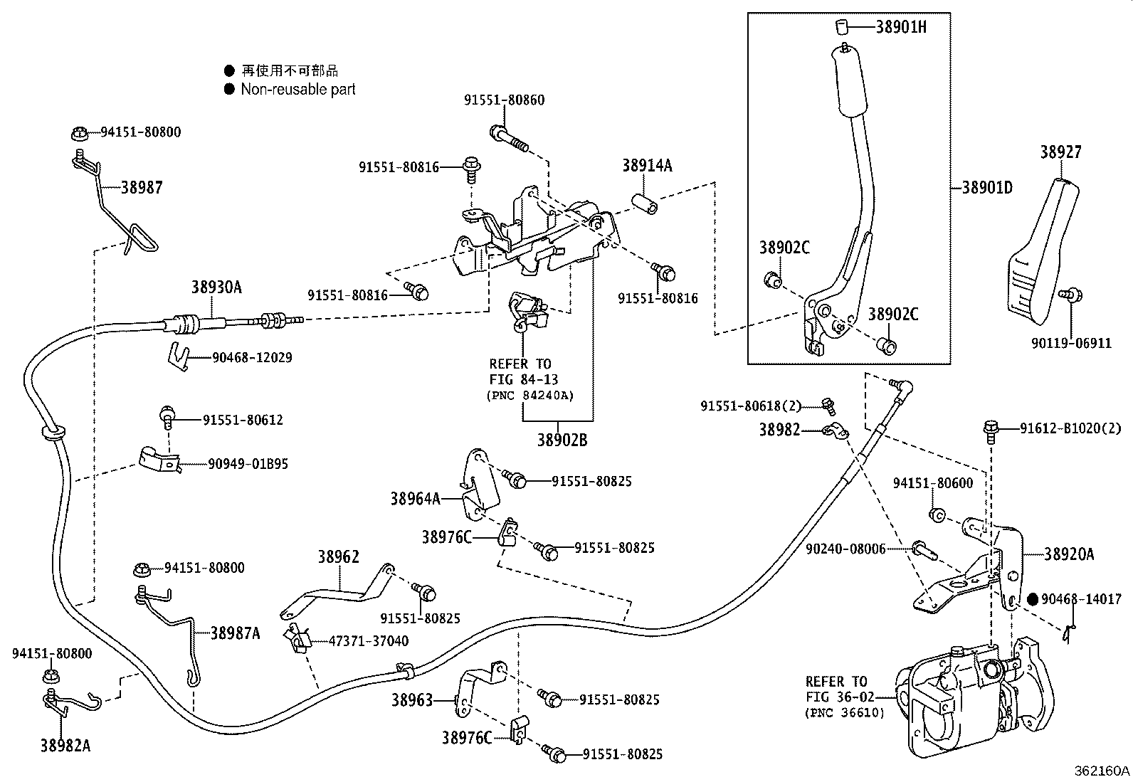 38902-37141 BRACKET SUB-ASSY, VALVE CONTROL LEVER product image
