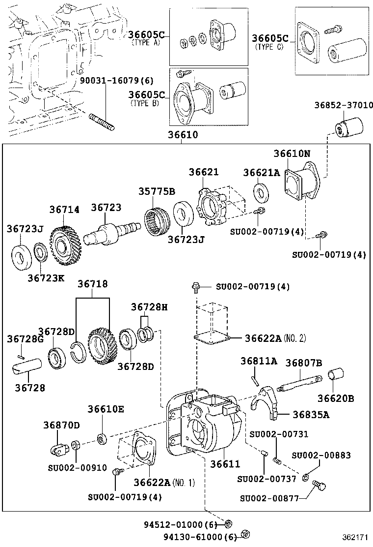 36610-37473 POWER TAKE-OFF ASSY product image