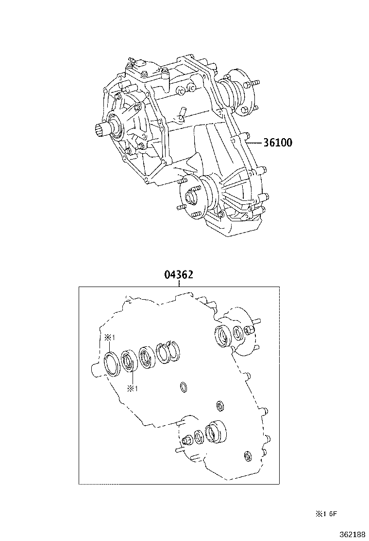 04362-60892 GASKET KIT, TRANSFER OVERHAUL product image