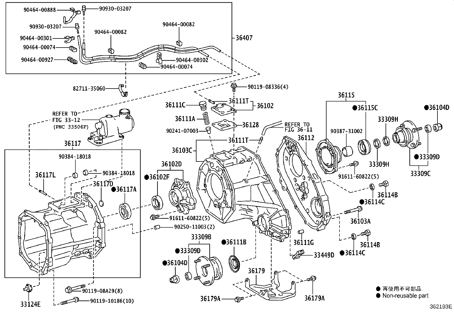 36407-60260 HOSE SUB-ASSY, TRANSFER BREATHER product image