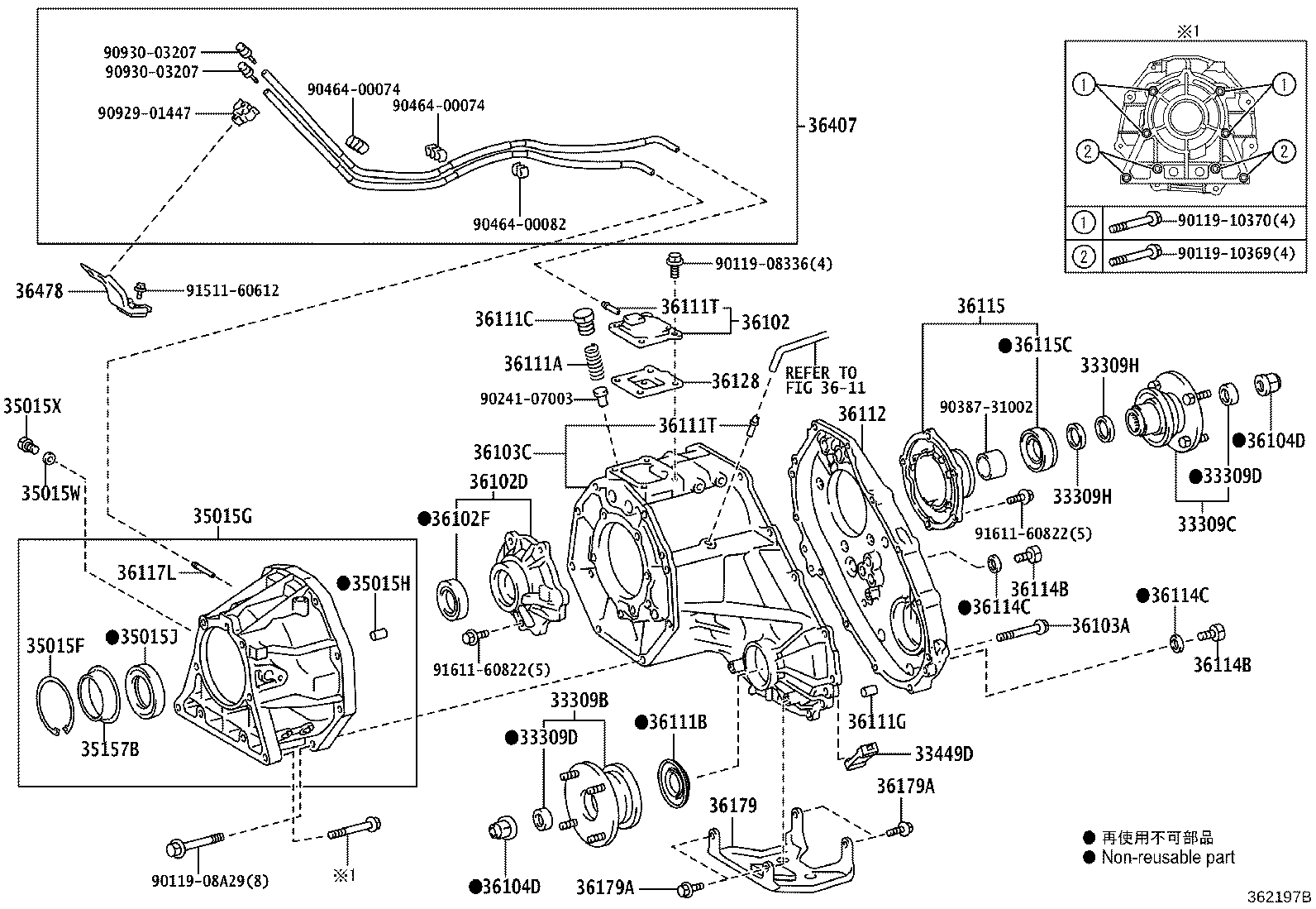 36407-60260 HOSE SUB-ASSY, TRANSFER BREATHER product image