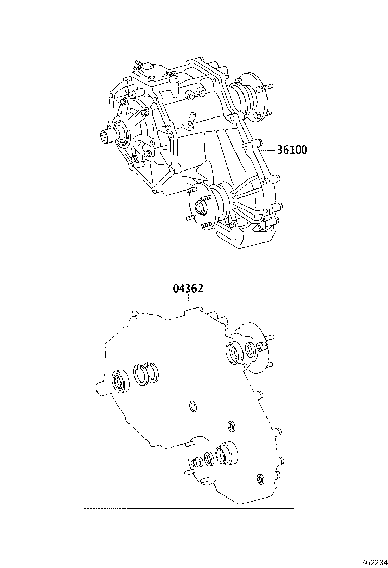 04362-71110 GASKET KIT, TRANSFER OVERHAUL product image
