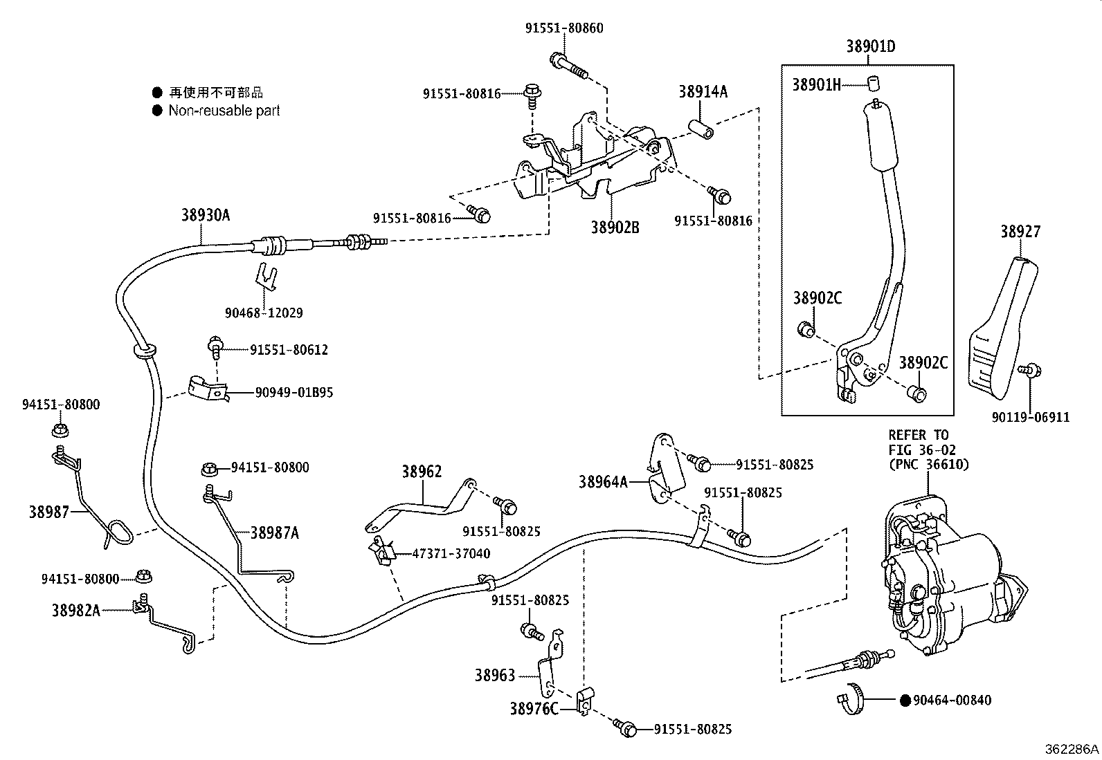 38902-37141 BRACKET SUB-ASSY, VALVE CONTROL LEVER product image