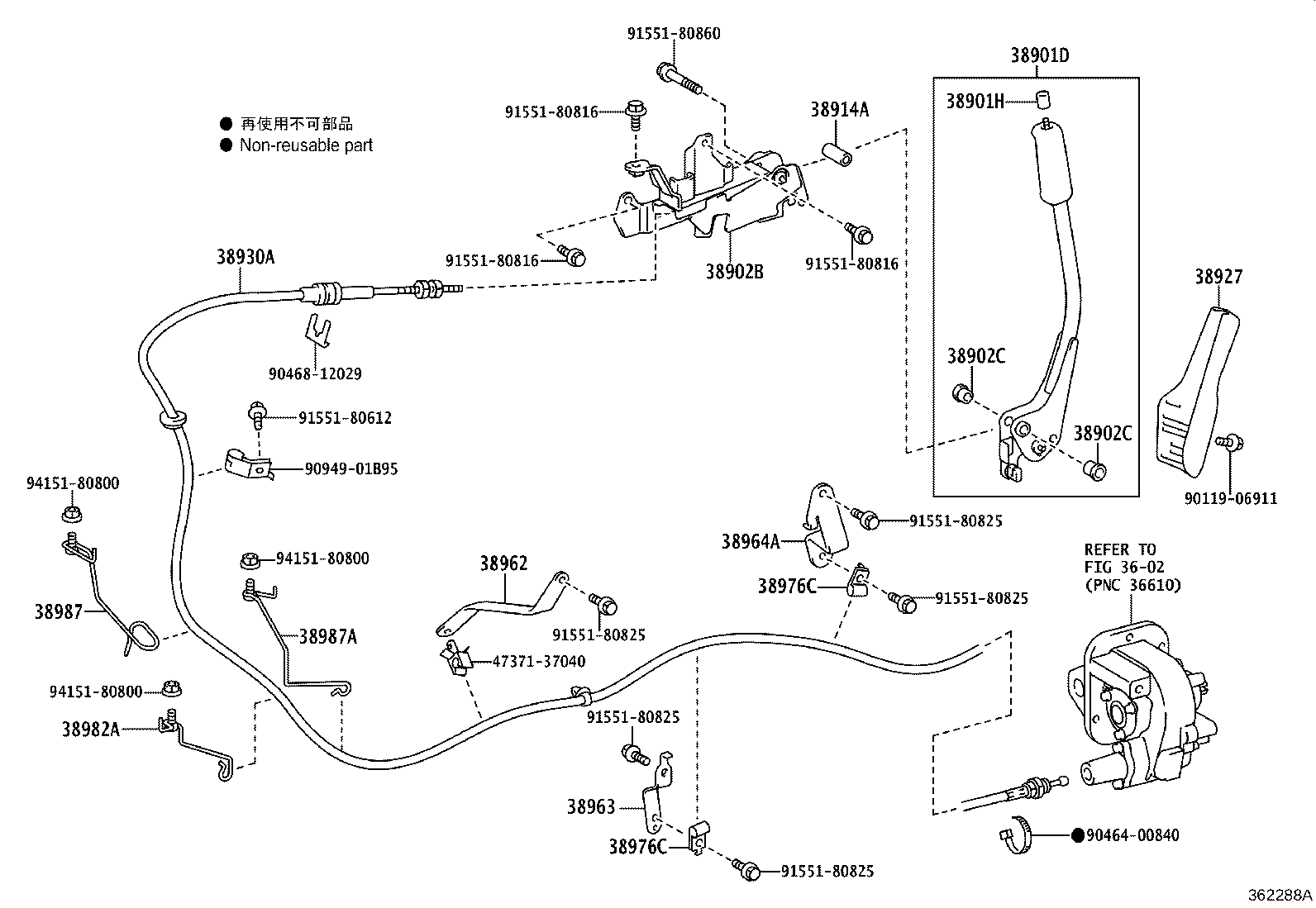 38902-37141 BRACKET SUB-ASSY, VALVE CONTROL LEVER product image