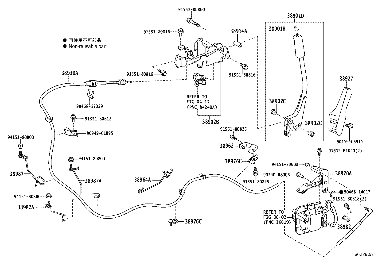 38902-37141 BRACKET SUB-ASSY, VALVE CONTROL LEVER product image