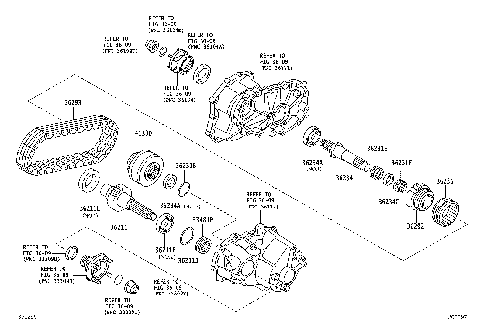 36234-37010 SHAFT, TRANSFER OUTPUT, FRONT product image