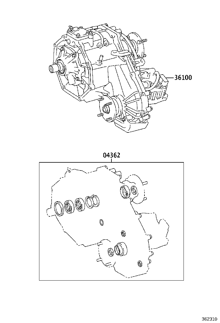 04362-71110 GASKET KIT, TRANSFER OVERHAUL product image