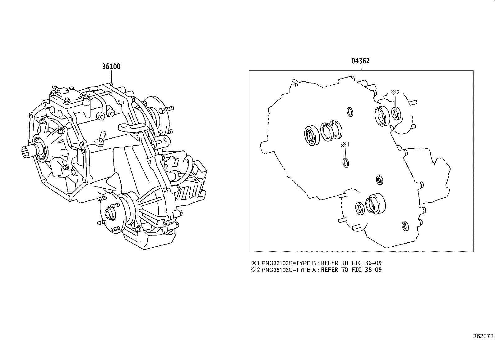 04362-0K020 GASKET KIT, TRANSFER OVERHAUL product image