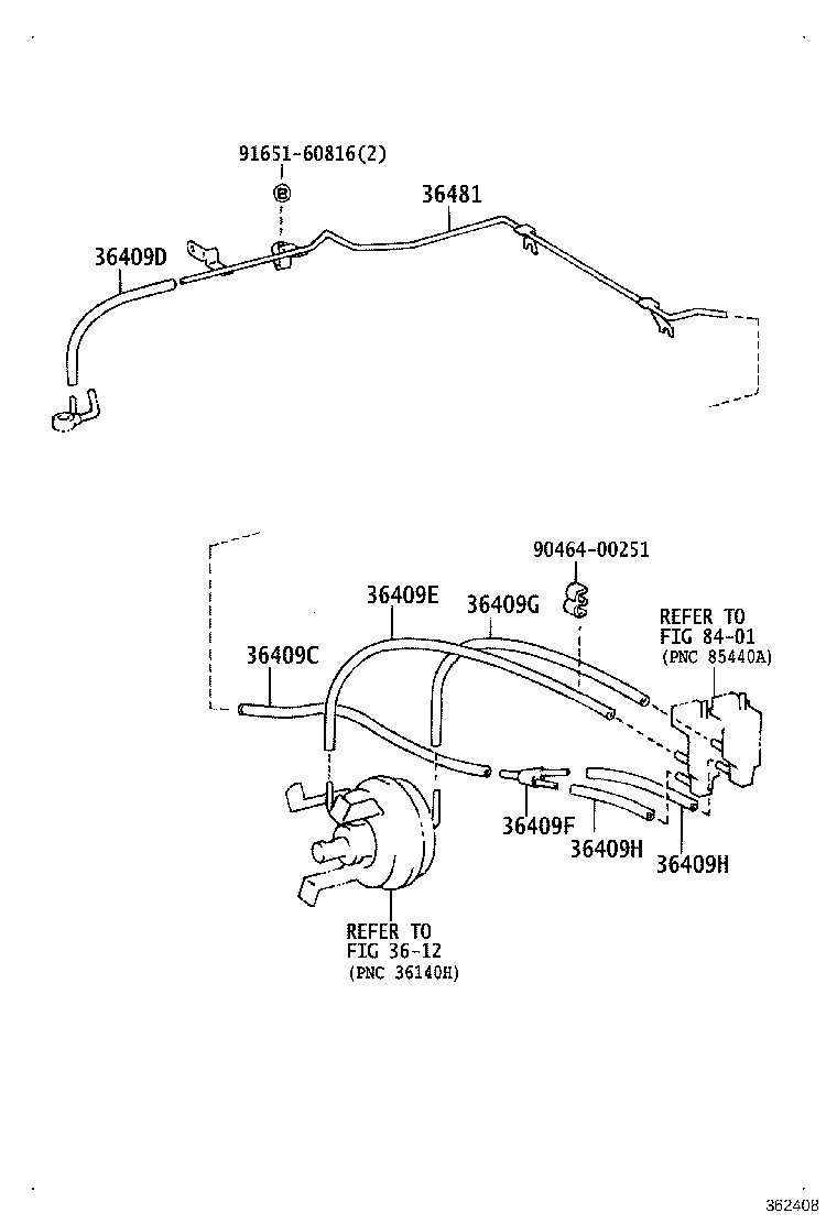 36481-25010 TUBE, FRONT DRIVE VACUUM, NO.1 product image