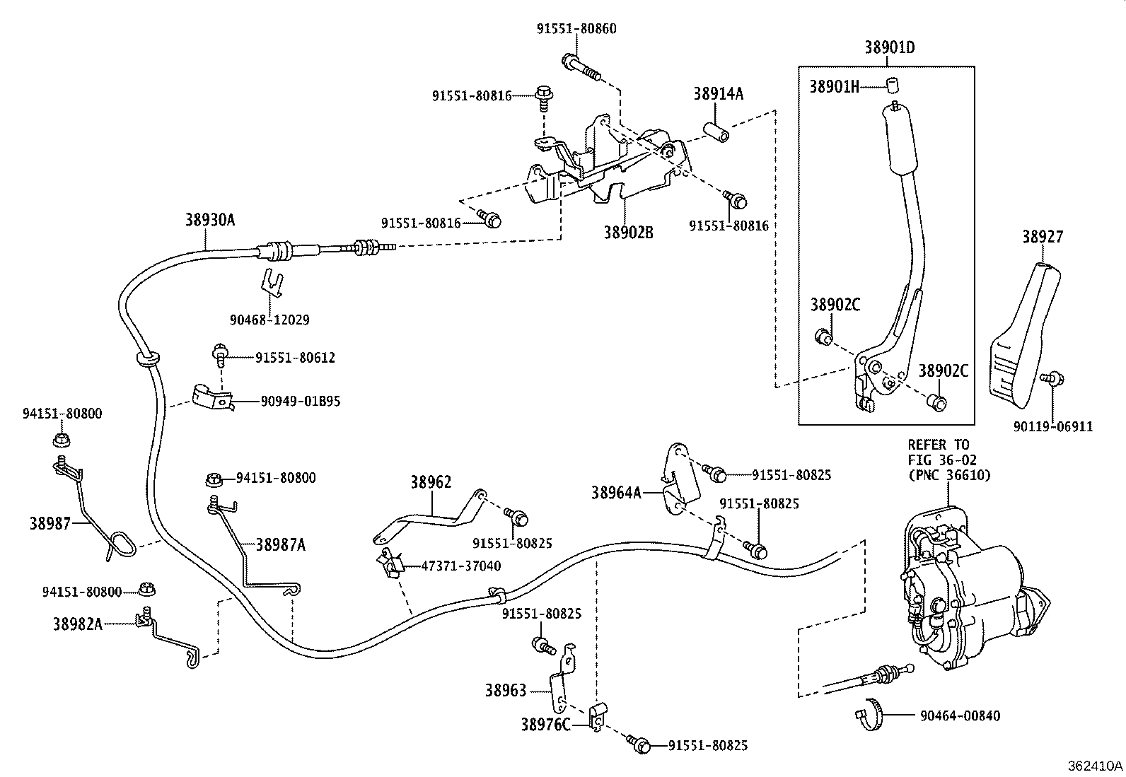 38902-37112 BRACKET SUB-ASSY, VALVE CONTROL LEVER product image