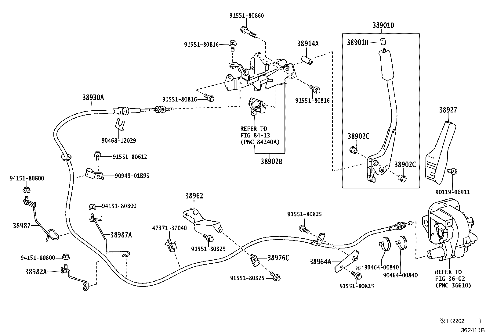 38902-37112 BRACKET SUB-ASSY, VALVE CONTROL LEVER product image