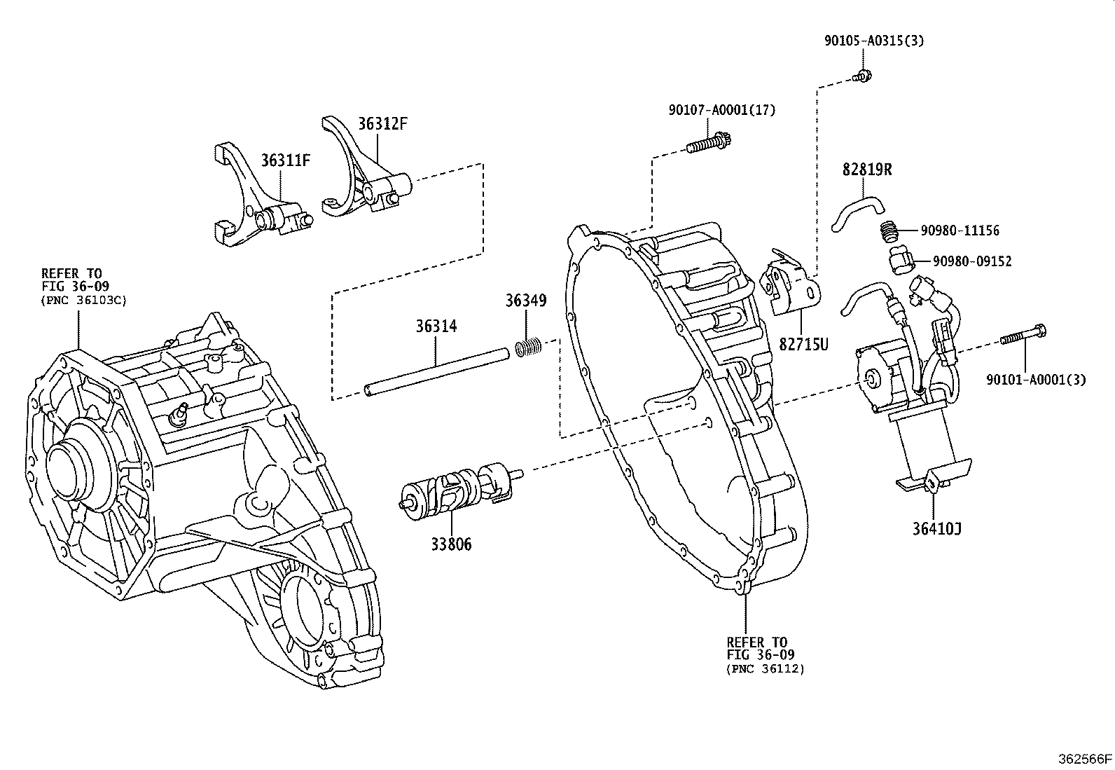 Toyota 36302-0C020 FORK, TRANSFER GEAR SHIFT, NO.2