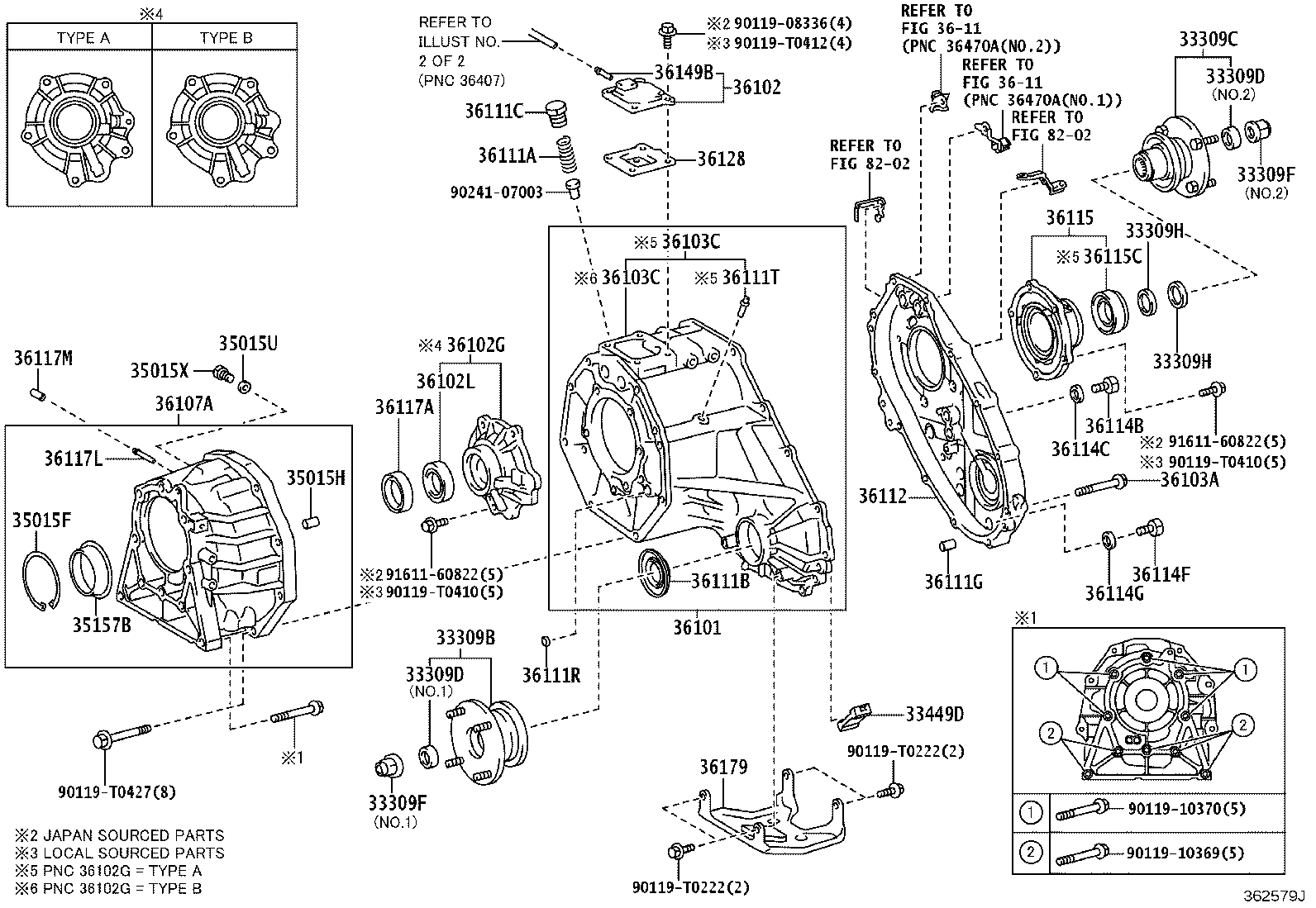 36101-71020 CASE SUB-ASSY, TRANSFER product image