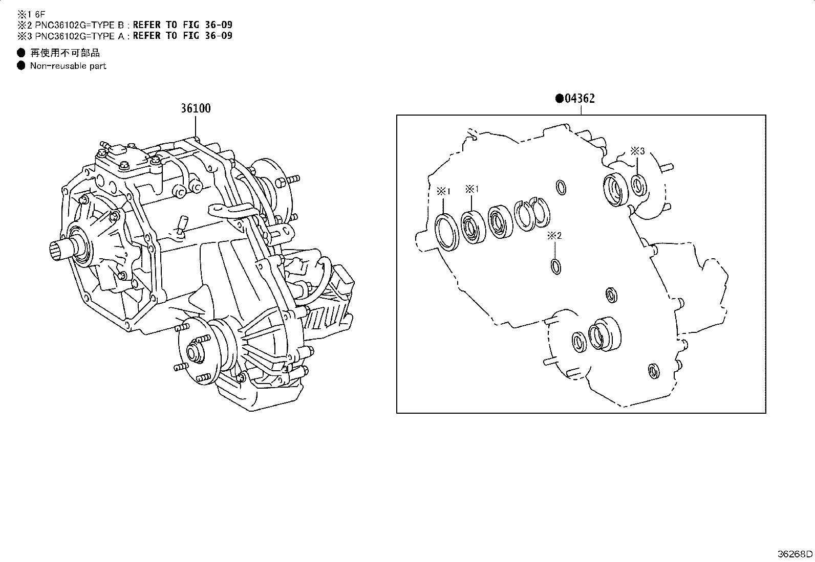 04362-0K021 GASKET KIT, TRANSFER OVERHAUL product image