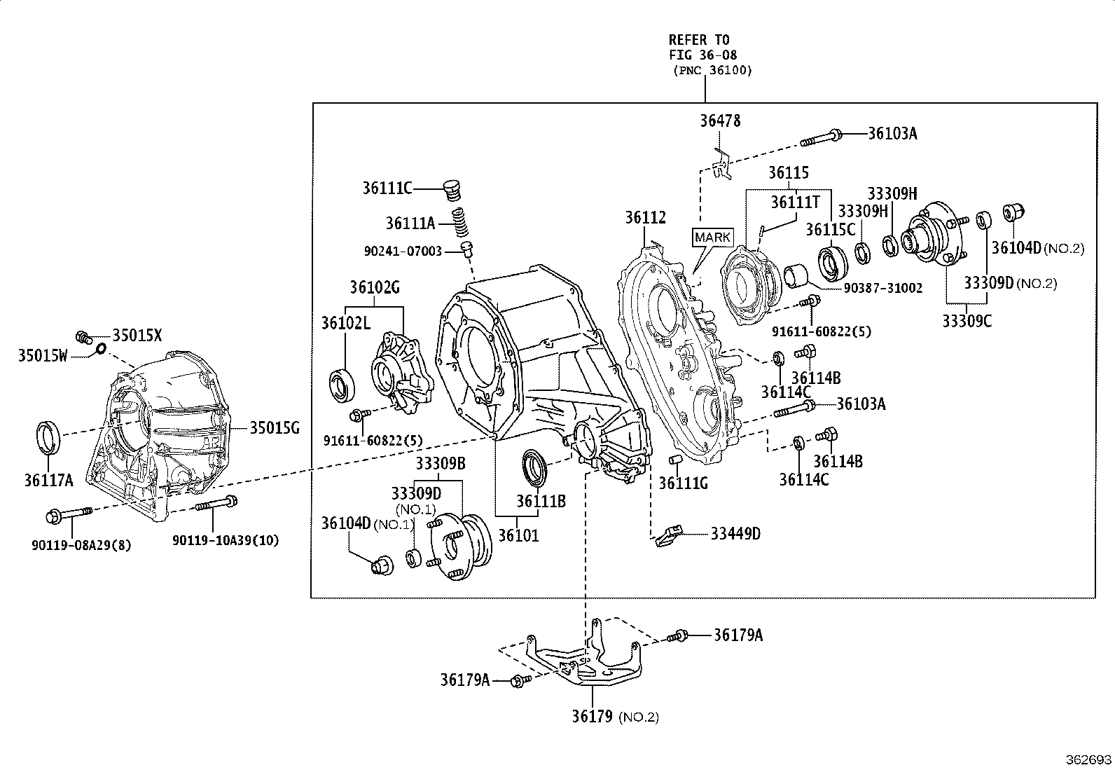 33309-35150 FLANGE SUB-ASSY, OUTPUT SHAFT COMPANION product image