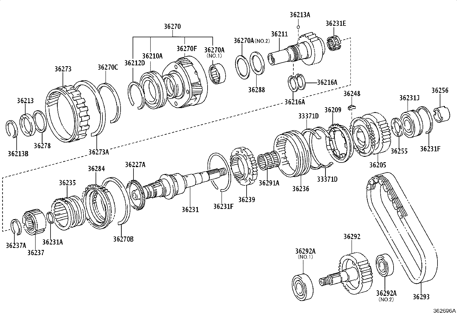 Toyota 36270-35920 GEAR ASSY, TRANSFER LOW PLANETARY