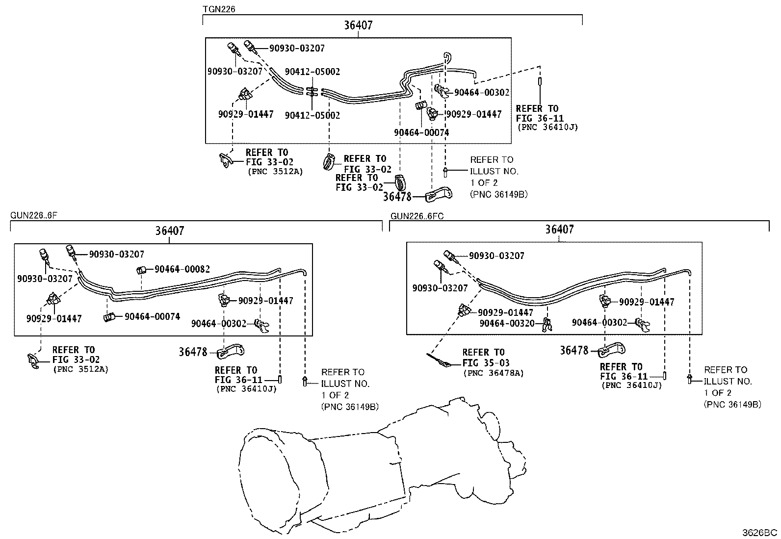 36112-35110 CASE, TRANSFER, REAR product image