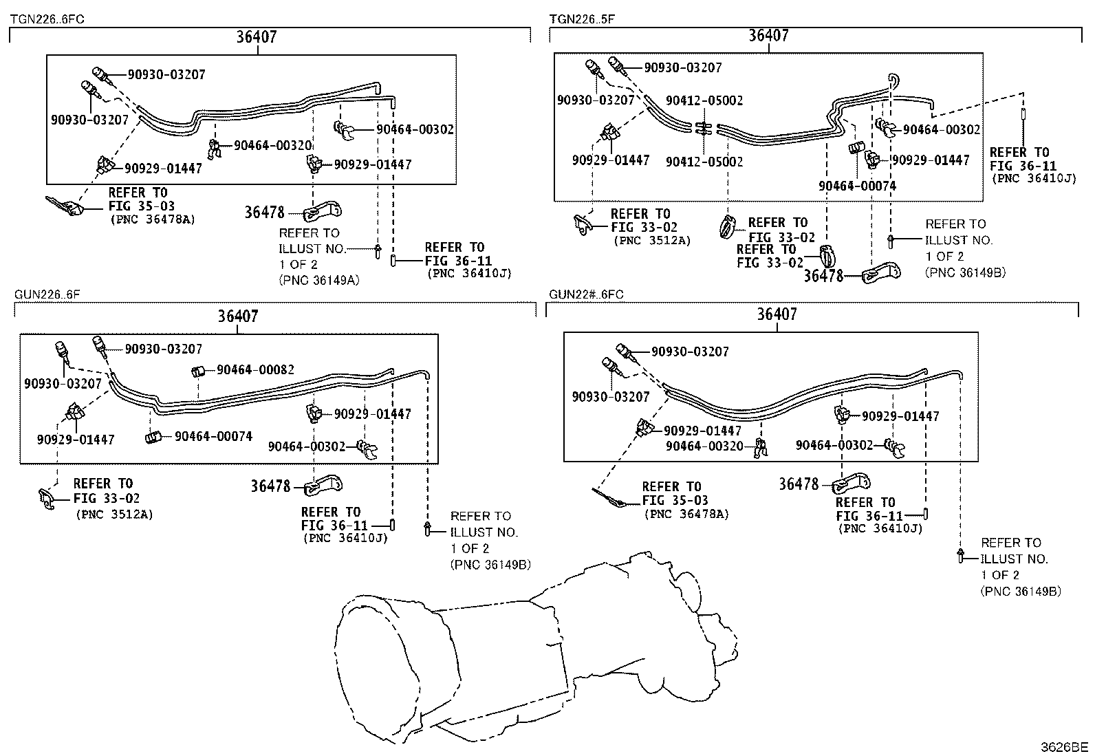 36407-0G060 HOSE SUB-ASSY, TRANSFER BREATHER product image