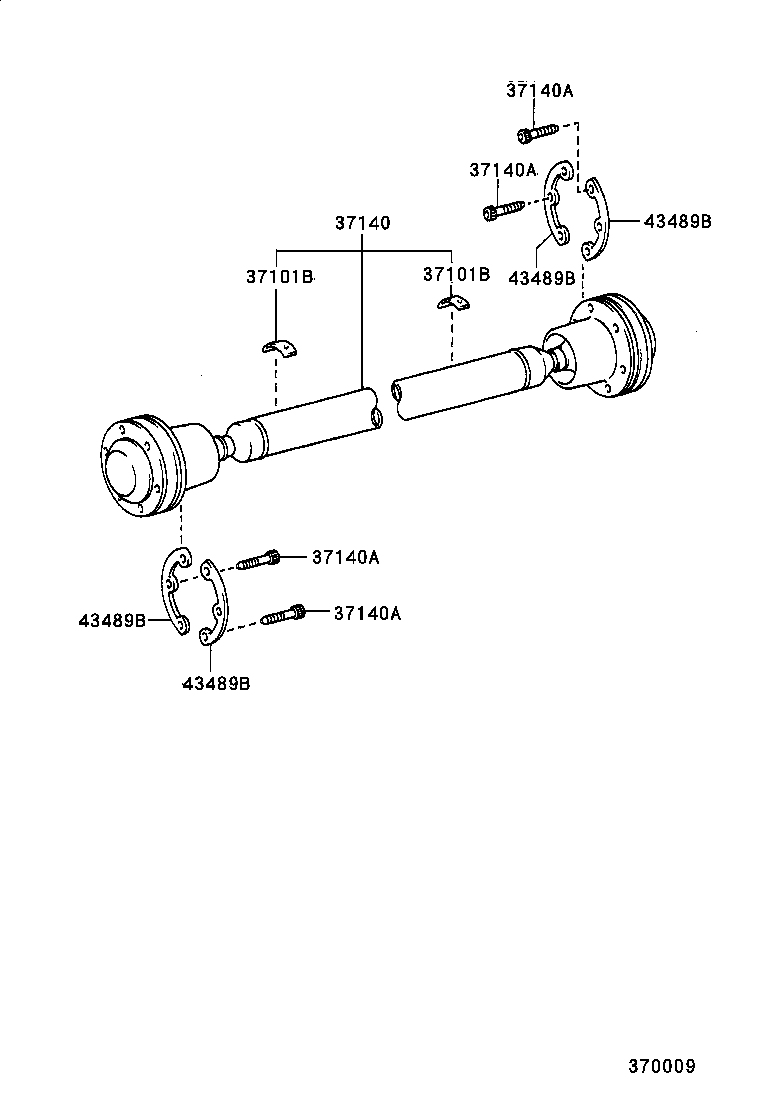 37100-2A250 SHAFT ASSY, PROPELLER W/CENTER BEARING product image