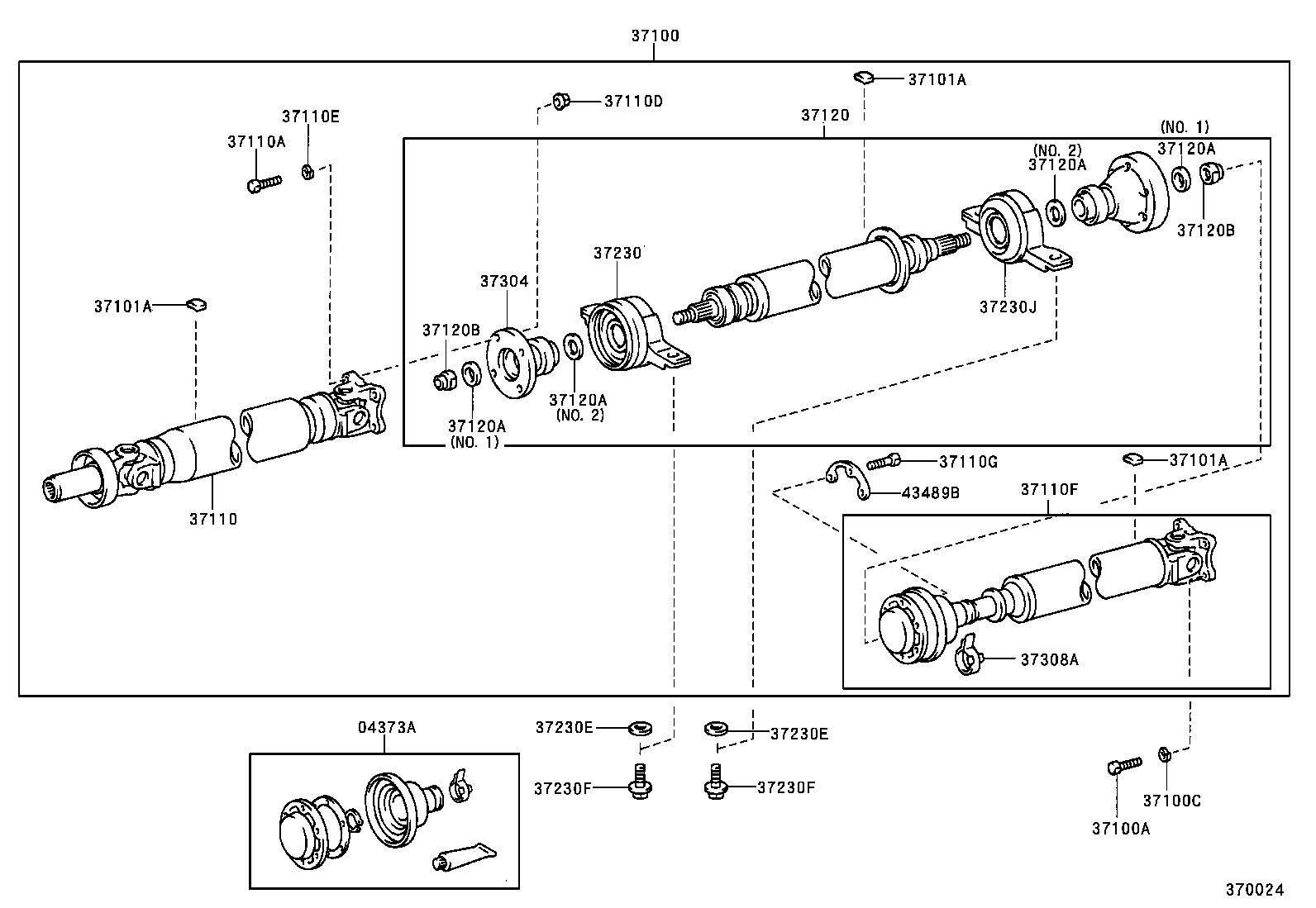 37110-33010 SHAFT ASSY, PROPELLER, REAR product image
