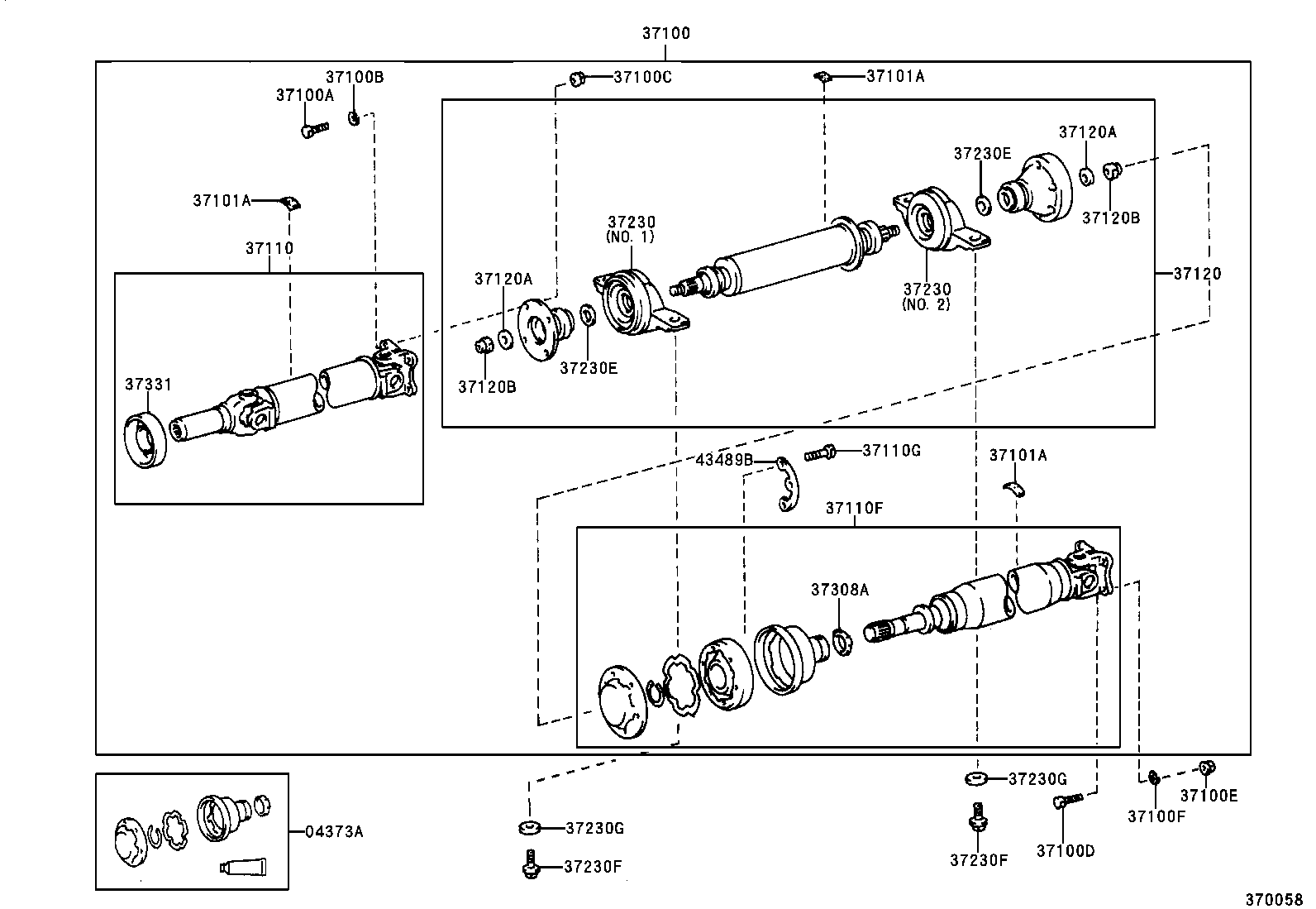 37110-48010 SHAFT ASSY, PROPELLER, REAR product image