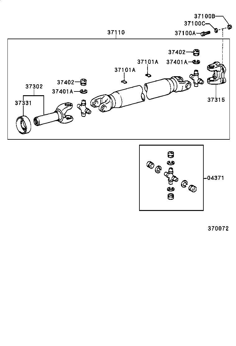 37110-28430 SHAFT ASSY, PROPELLER product image