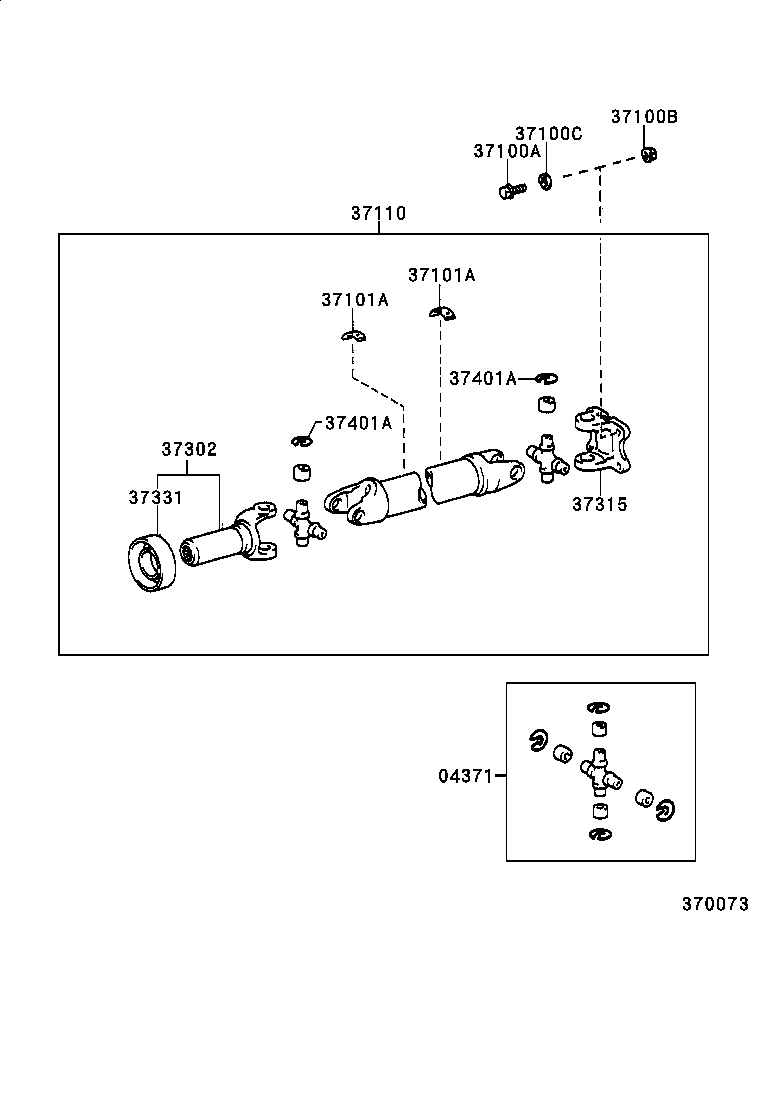 37110-28430 SHAFT ASSY, PROPELLER product image