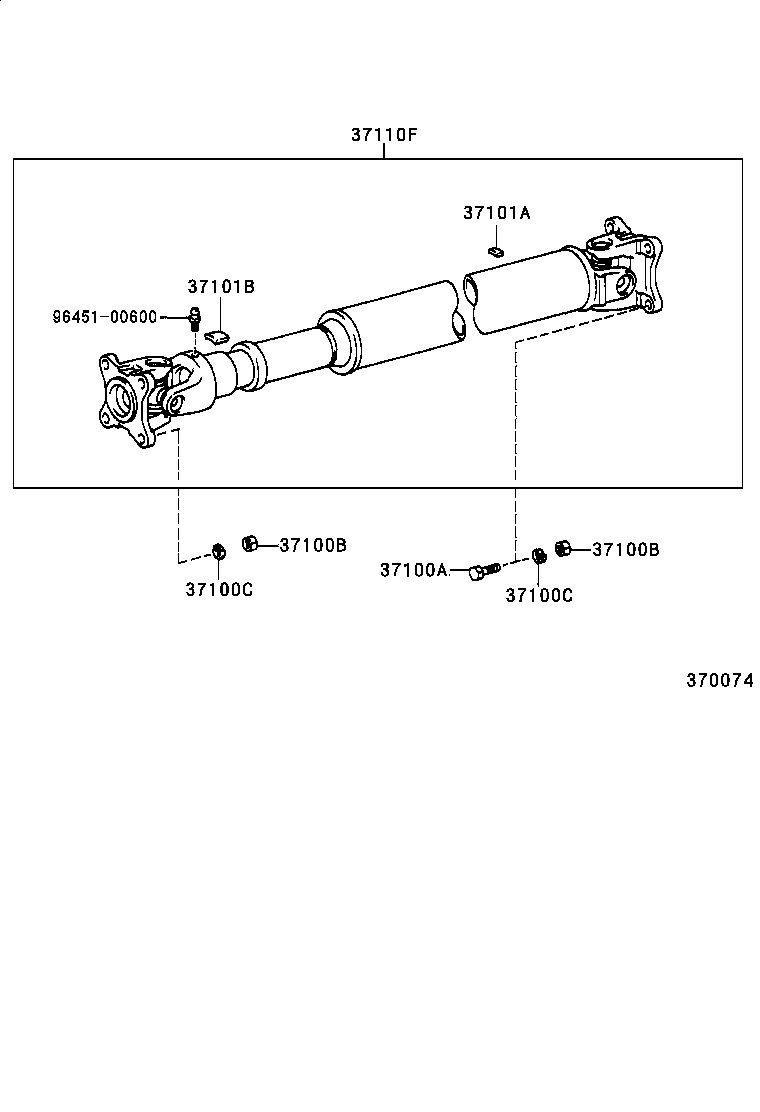 37110-28270 SHAFT ASSY, PROPELLER product image