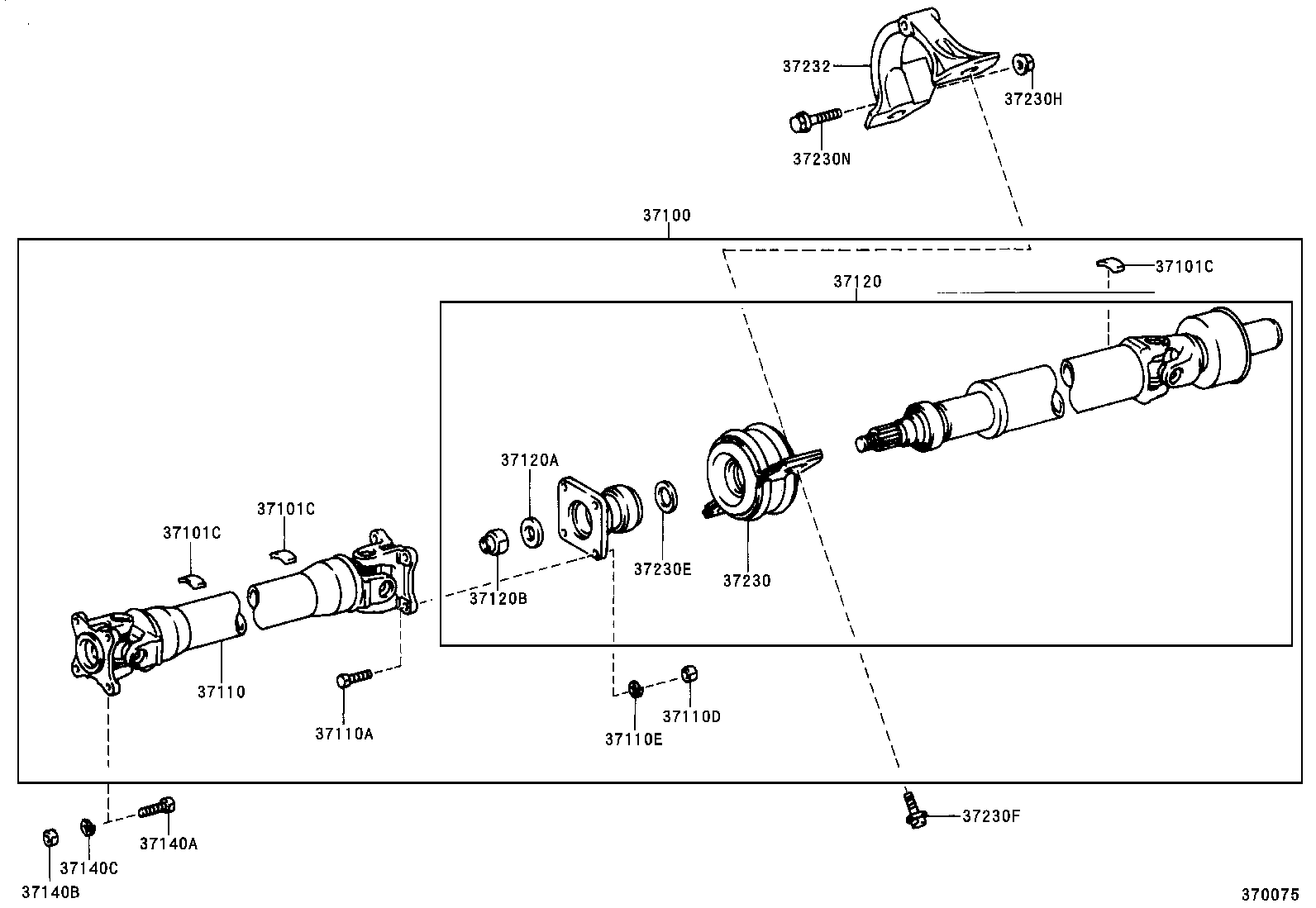 37110-28270 SHAFT ASSY, PROPELLER product image