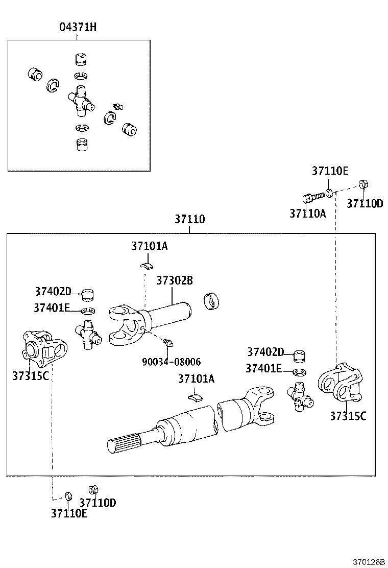 37341-37020 DEFLECTOR, PROPELLER SHAFT DUST, NO.1 product image