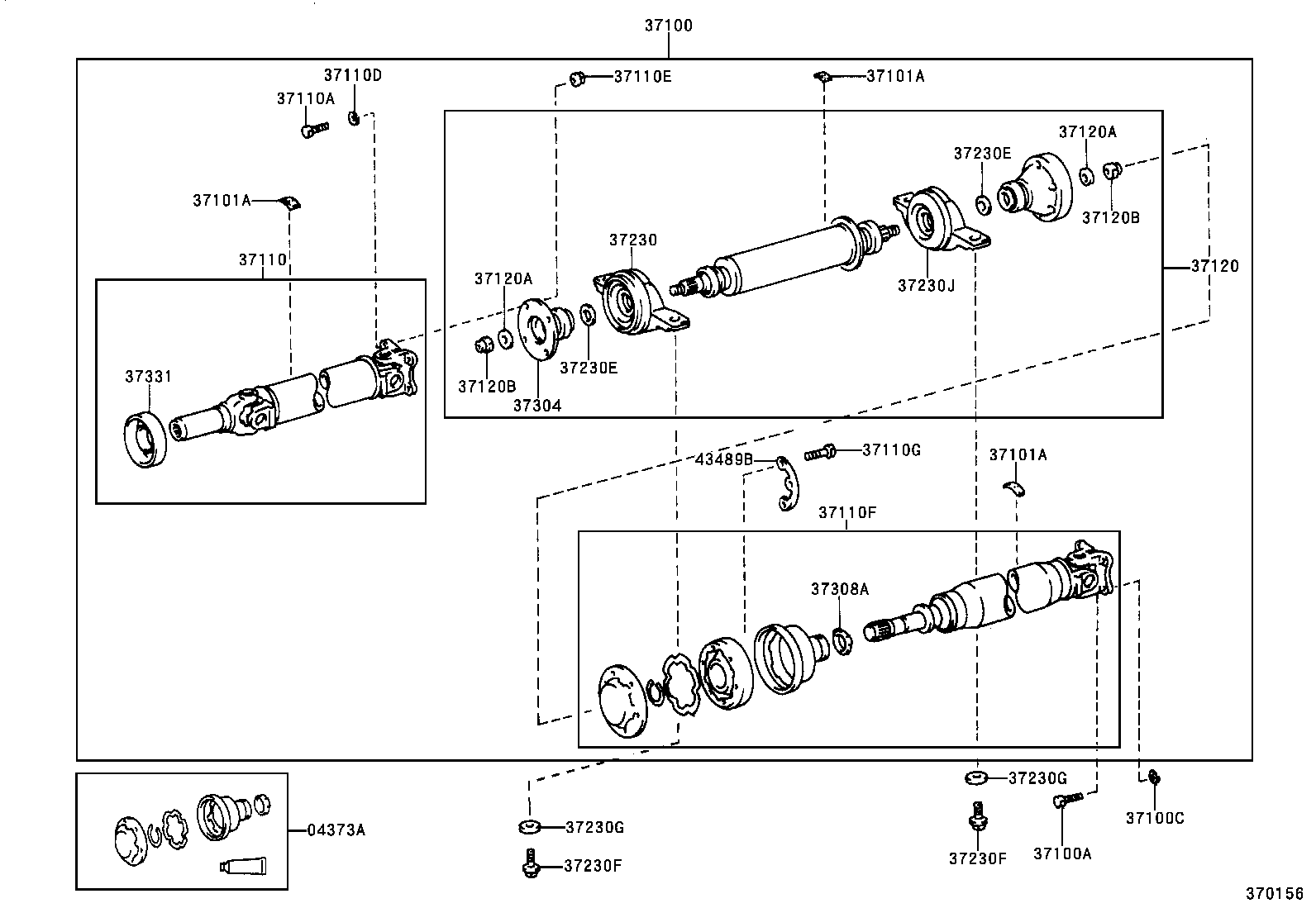 37110-32080 SHAFT ASSY, PROPELLER, REAR product image