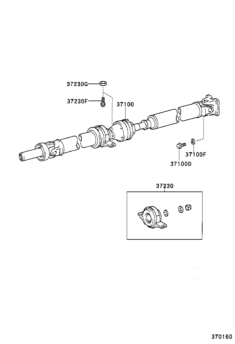 37230-19015 BEARING ASSY, CENTER SUPPORT, NO.1 product image