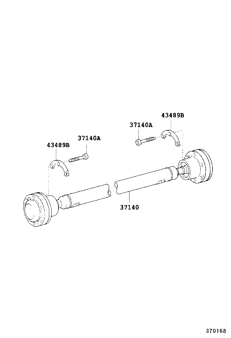 37100-30820 SHAFT ASSY, PROPELLER W/CENTER BEARING product image