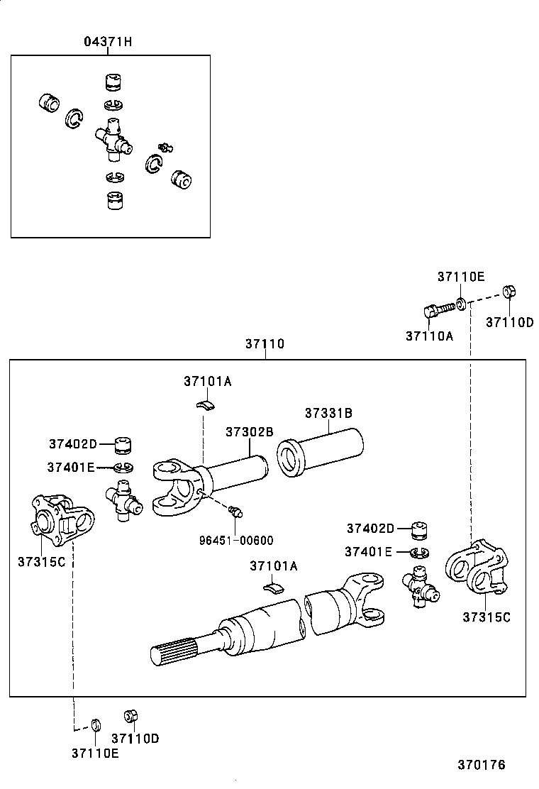 37341-37020 DEFLECTOR, PROPELLER SHAFT DUST, NO.1 product image